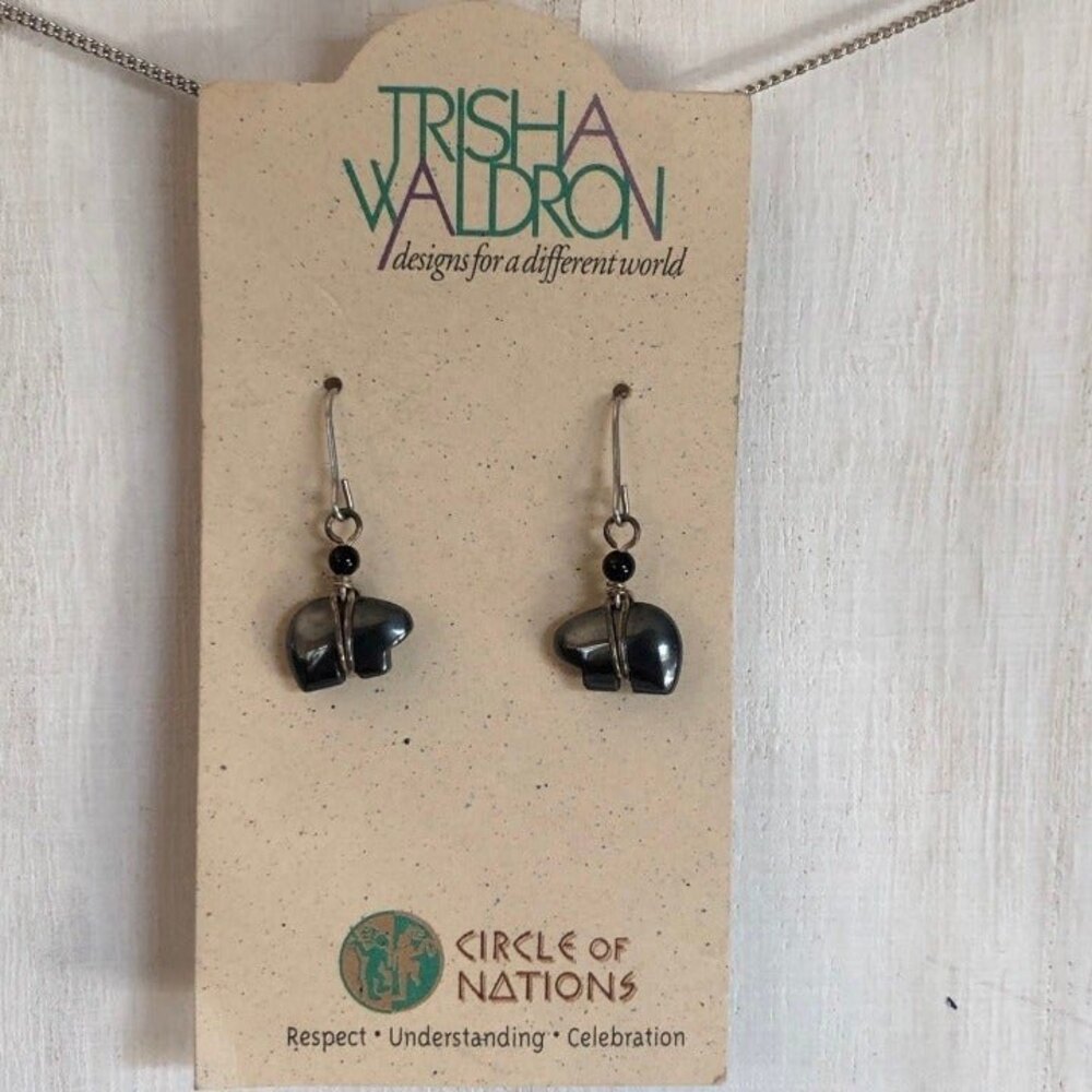Trisha Waldron Bear Dangle Earrings NOC - Picture 2 of 5